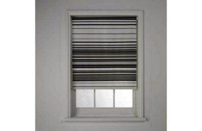 ColourMatch Stripe Roller Blind - 3ft - Flint Grey/Dove Grey